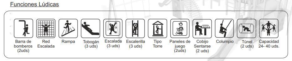 Funciones Lúdicas. Conjunto Aventura 6 Torres